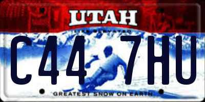 UT license plate C447HU