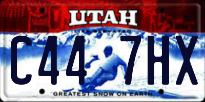 UT license plate C447HX