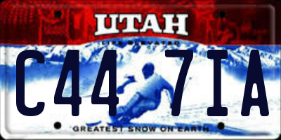 UT license plate C447IA