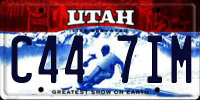 UT license plate C447IM