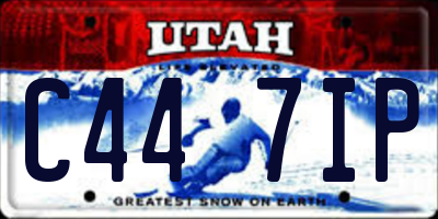 UT license plate C447IP