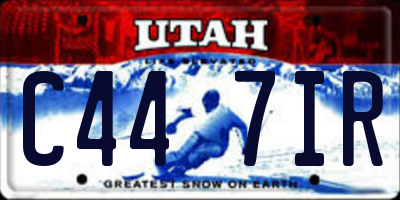 UT license plate C447IR
