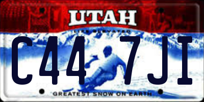 UT license plate C447JI
