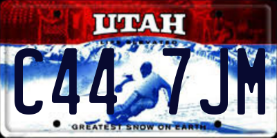 UT license plate C447JM