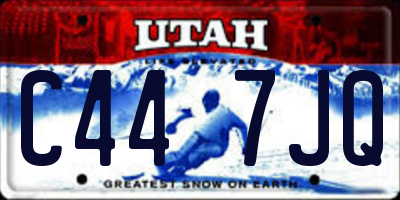 UT license plate C447JQ