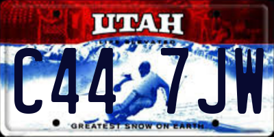 UT license plate C447JW