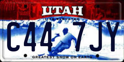 UT license plate C447JY