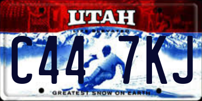 UT license plate C447KJ