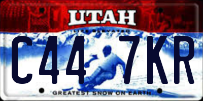 UT license plate C447KR