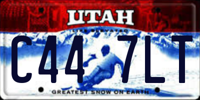 UT license plate C447LT