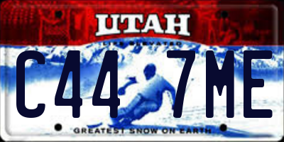 UT license plate C447ME