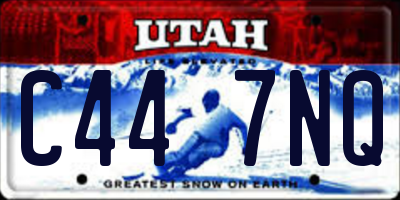UT license plate C447NQ
