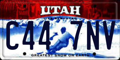 UT license plate C447NV