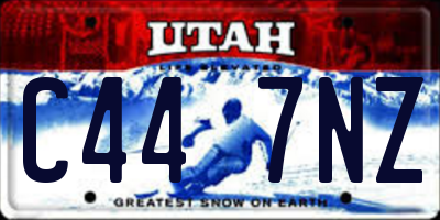UT license plate C447NZ