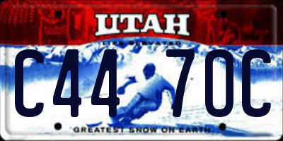 UT license plate C447OC