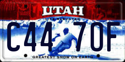 UT license plate C447OF