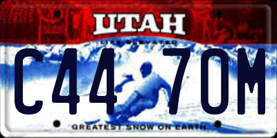 UT license plate C447OM