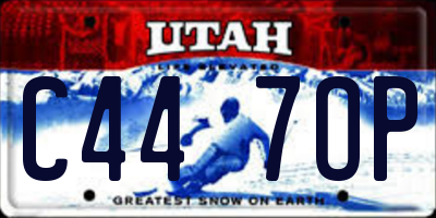 UT license plate C447OP