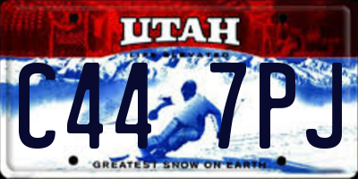 UT license plate C447PJ