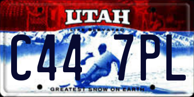 UT license plate C447PL