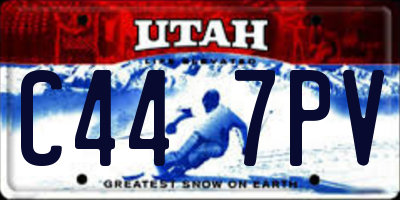 UT license plate C447PV