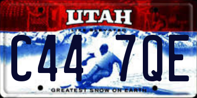 UT license plate C447QE
