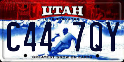 UT license plate C447QY