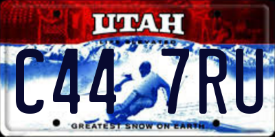 UT license plate C447RU