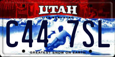 UT license plate C447SL