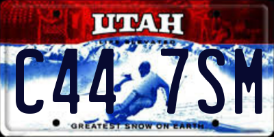 UT license plate C447SM