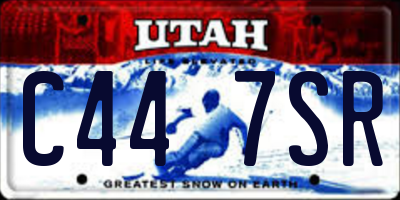 UT license plate C447SR