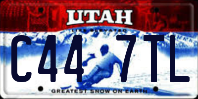 UT license plate C447TL