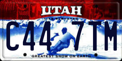 UT license plate C447TM