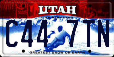 UT license plate C447TN