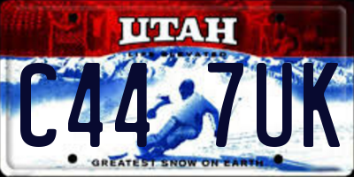 UT license plate C447UK