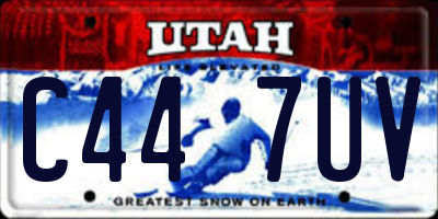 UT license plate C447UV