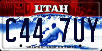 UT license plate C447UY