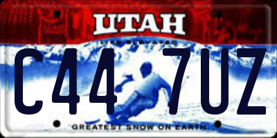 UT license plate C447UZ