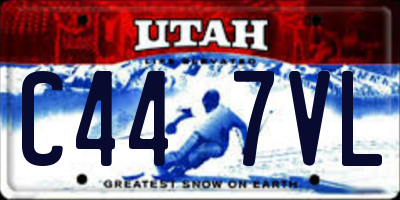 UT license plate C447VL