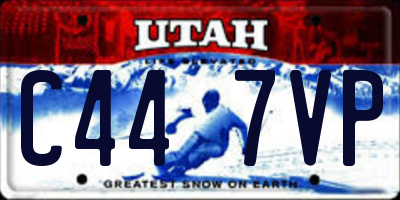 UT license plate C447VP