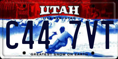 UT license plate C447VT