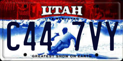 UT license plate C447VY