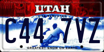 UT license plate C447VZ
