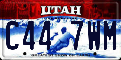 UT license plate C447WM