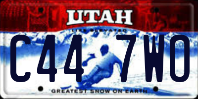 UT license plate C447WO