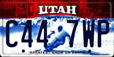 UT license plate C447WP