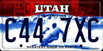 UT license plate C447XC