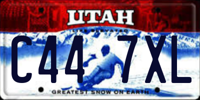 UT license plate C447XL