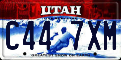 UT license plate C447XM