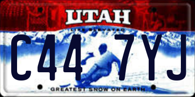 UT license plate C447YJ